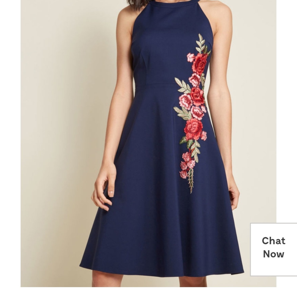 A Lesson in Luxe Embroidered A-Line Dress